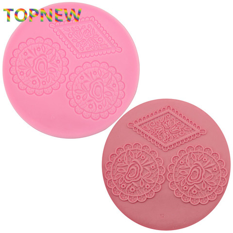 New Fondant Cake Decorating Baking Tool Lace Flower Charm Shaped Soft Silicone Mould Mold NO. 2336 ► Photo 1/5