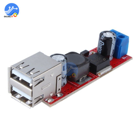 LM2596 DC 6-40V To 5V 3A 2 Port USB Charger Module DC-DC Step-down Converter For Vehicle Charger Dual USB ► Photo 1/5