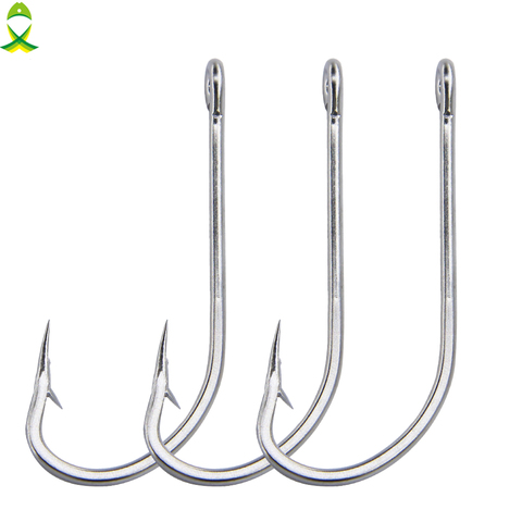JSM 50pcs/lot Stainless Steel Fishing Hook Long Shank Saltwater Hooks for fishing accessories 34007 size 1/0-10/0 ► Photo 1/6