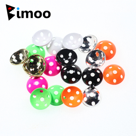 Bimoo 10PCS Tube Fly Tying Disk Head Cone Head for Salmon Tube Fly Tying Material FL Pink Orange Green Gold Silver Black White ► Photo 1/6