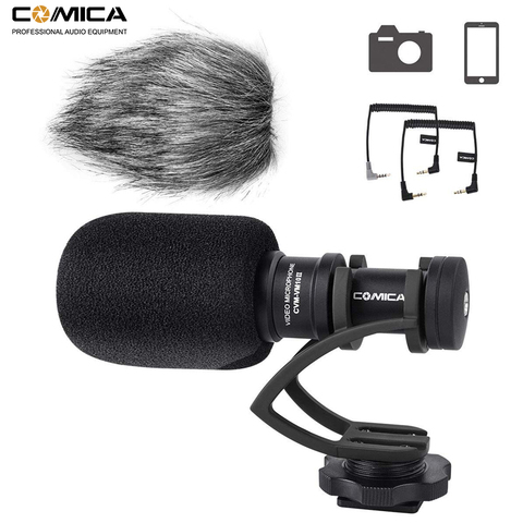 Comica CVM-VM10II Mini Video Microphone Directional Interview Recording Mic for Canon Nikon DSLR Camera for iPhone Smartphones ► Photo 1/6