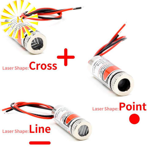 Hot Sale 650nm 5mW Red Point / Line / Cross Laser Module Head Glass Lens Focusable Industrial Class ► Photo 1/1