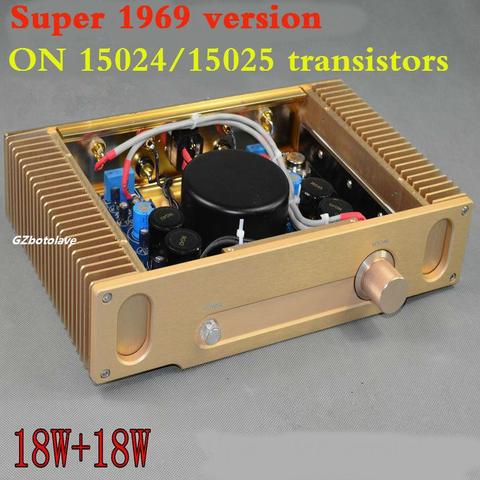 New supper version Hood 1969 ON 15024/15025 Gold seal transistors amplifier 18W+18W ► Photo 1/1