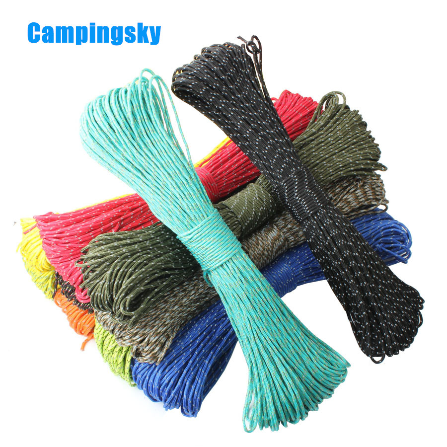 110 Colors 2mm Stand Cores 50m Paracord Survival Parachute Cord Lanyard  Rope - Paracord - Aliexpress