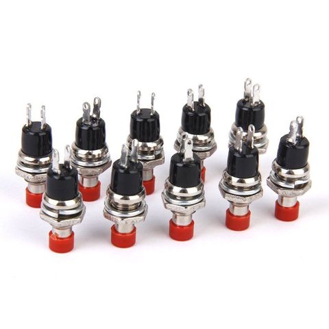 Details about  Red Cap Normally Open Mini Momentary Push Button Switch 7mm ► Photo 1/6