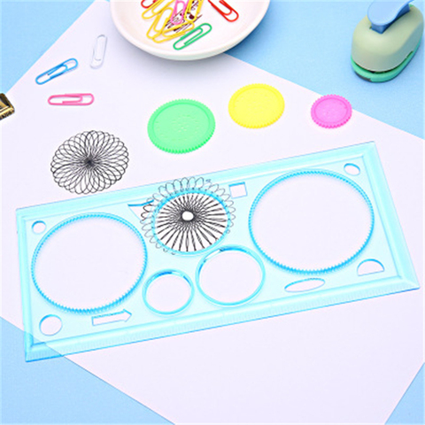 Painting Multi-function Interesting Puzzle Spirograph Children Drawing Plastic Ruler Can Improve Start Work Ability AC1532 ► Photo 1/1