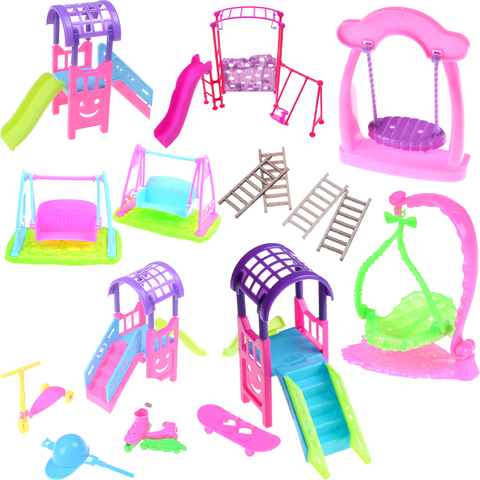 Girl Play House Doll Amusement Park For Doll Slide Amusement Park Slide Swing Accessories Doll Swing Toy Accessories ► Photo 1/6