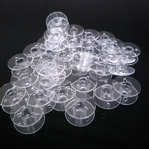 Hot sell 30pc Sewing Bobbins Spool Transparent Plastic Empty Bobbins For Brother Sewing Machine 5BB5552 ► Photo 1/6