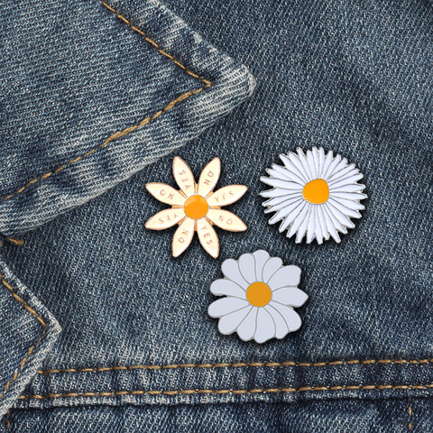 3 style cute badge flower YES ON women brooches enamel pins fashion jewelry bag hat denim pin accessories gift brooch for kids ► Photo 1/6