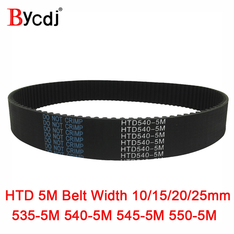 Arc HTD 5M Timing belt C=535/540/545/550 width10/15/20/25mm Teeth 107/108/109/110  synchronous Belt 535-5M 540-5M 545-5M 550-5M ► Photo 1/1