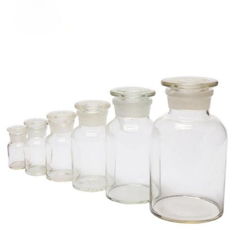 60ml 125ml 250ml 500ml 1000ml 2500ml Clear Glass Jar Wide Mouthed Reagent Bottle Chemical Experiment Lab Supplies Teaching ► Photo 1/4