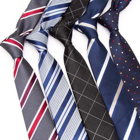New Men Tie High Quality England Style Stripes JACQUARD WOVEN Men's Fashion Tie 6cm Business Wedding Ties Male Dress Necktie ► Photo 1/6
