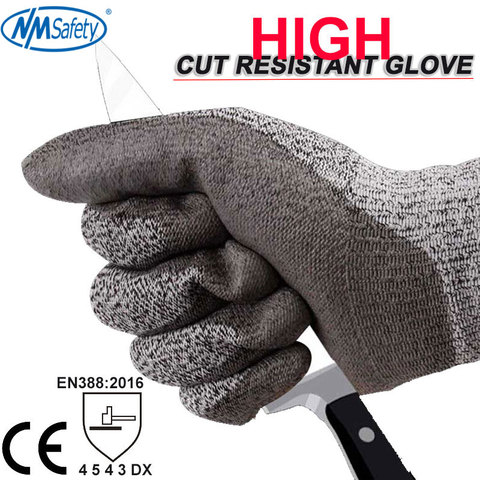 NMSafety High Quality CE Standard Cut Resistant Level 5 Anti-Cut Work Gloves ► Photo 1/6