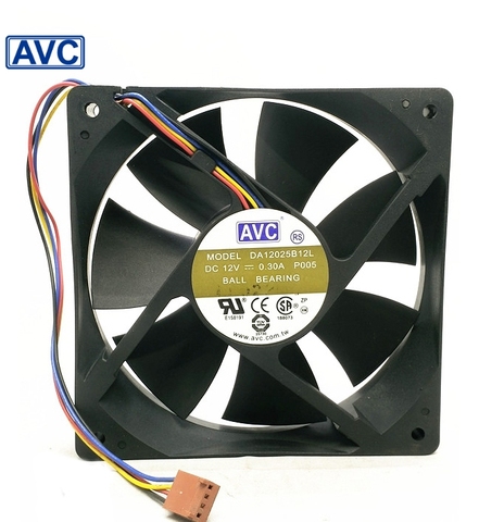 Free shipping original AVC Original DA12025B12L P005 12V 0.3A 12cm  12025 pin PWM fan cooling fan ► Photo 1/1