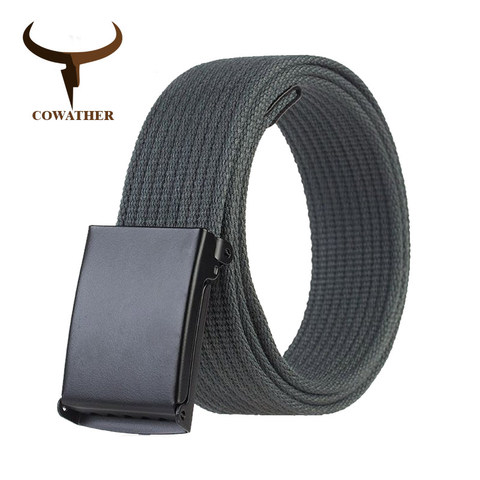 COWATHER casual belts for men fashion design male strap military outdoor tactical men belt metal buckle new male waistband NY007 ► Photo 1/1