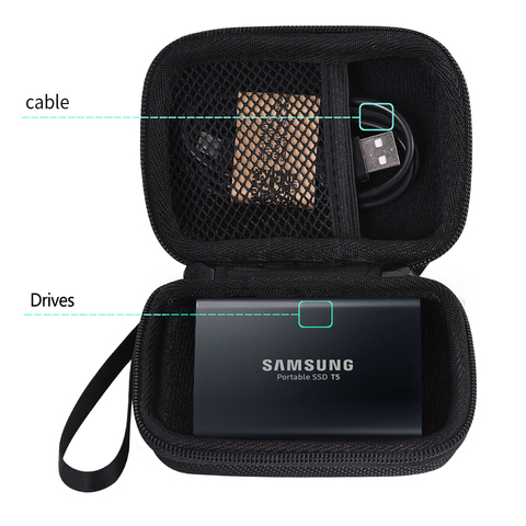 Newest Carry Storage Travel Bag Case for Samsung T3 T5 T1 Portable 250GB 500GB 1TB 2TB SSD USB 3.1 External Solid State Drives ► Photo 1/6