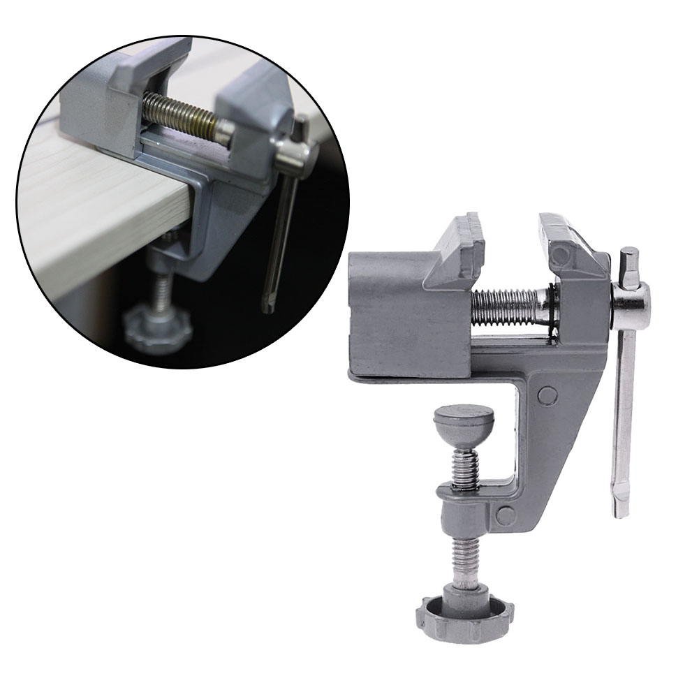 1 Piece Universal Mini Bench Vise Aluminium Alloy 30mm Table Screw Vise Bench Clamp Screw Vise for DIY Craft Mold Fixed Repair Tool Mini Bench Vise 