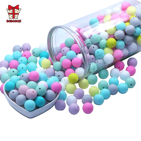 BOBO.BOX 9mm 50pcs Silicone Beads Pearl Silicone Food Grade Teething Beads DIY BPA Free Jewelry Baby Teether Toy Pacifier Chain ► Photo 1/6
