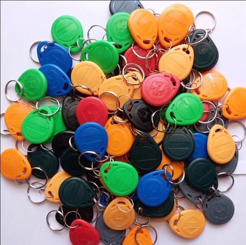50pcs/Lot 8 Color RFID Tag TK4100 EM4100 125KHz Proximity Keyfobs Tags RFID Card for Access Control Time Attendance (read-only) ► Photo 1/6