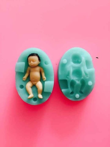 VERY TINY 3D Baby Silicone Mold Cake Decoration Mold Sleeping Baby Mold Moulds F1873 Fondant Silicon Rubber PRZY Eco-friendly ► Photo 1/6