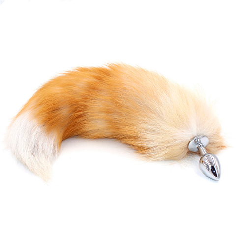 Women Sexy Real Fur Key chain 40cm New Fashion female Fox Fur KeyChain Best Party Gift K2185 ► Photo 1/6