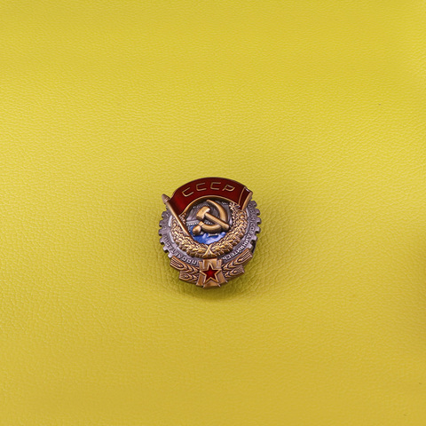CCCP Soviet badge communist symbol brooch USSR 70's Lenin Komsomol propaganda USSR red star   pin hammer and sickle brooches vin ► Photo 1/2