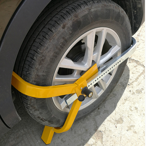 Car Lock Tire Claw Parking Locks Anti Theft Wheel Lock Clamp Boot Car Truck RV Boat Trailer Fit R13 R14 R15 ► Photo 1/6
