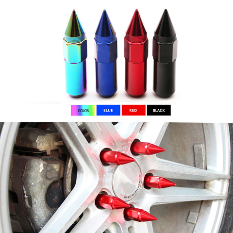 20pcs Car Modification Wheel Nuts m12*1.5 m12*1.25 Aluminum 60mm Extended Tuner Spike Lug Nuts Jdm Car Accessories For Chevrolet ► Photo 1/6
