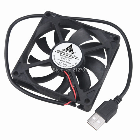 Gdstime 80x80x15mm 8015 80mm Computer DC Cooler Fan Cooling 5V With USB Connector ► Photo 1/6