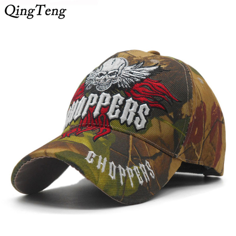 2022 New Embroidered Skull Cap Men Camouflage Hunting Baseball Caps Tactical Style Cap Casual Cool Dad Hat Fishing Bone Casquett ► Photo 1/6