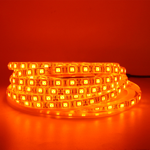 LED Strip Light 600nm True Orange SMD 5050 3528 Strip Ribbon Diode Tape rope lights 12V 1m 2m 5m Flexible Strip string lamp ► Photo 1/6