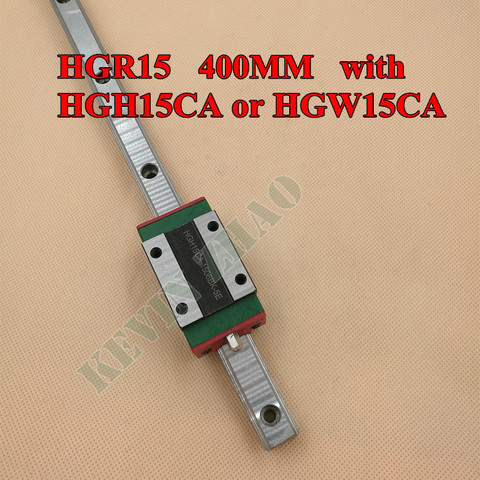 NEW HGR15 linear guide rail 400mm long with 1pcs linear block carriage HGH15CA or HGW15CA HGH15 CNC parts ► Photo 1/5