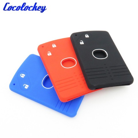 Cocolockey 2Buttons Silicone Car Key Card Cover Shell Fob Case for Mazda 3 5 6 8 M8 CX-7 CX-9 Smart Key Skin Jacket Car Style ► Photo 1/6
