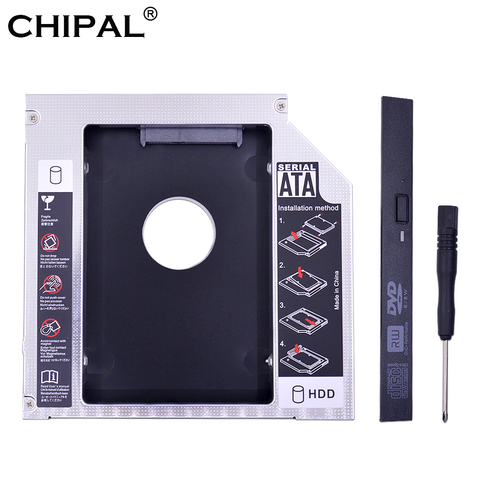 CHIPAL Aluminum SATA to PATA IDE 2nd HDD Caddy 12.7mm for 2.5