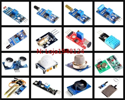 16pcs/lot Raspberry pi 2 the sensor module package 16 kinds of sensor Free shipping ► Photo 1/1