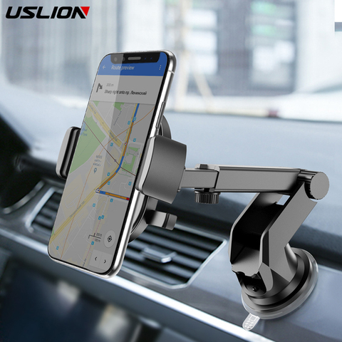 USLION Car Phone Holder in Car For Samsung S10 S9 S8 360 Rotation Car Holder For iPhone X XS MAX Stand Support Windshield Mount ► Photo 1/6