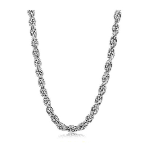 1 piece Sliver Rope Chain For Pendant Stainless Steel Choker Twist Chain Necklace for Men Women Thickness 2mm/3mm/4mm ► Photo 1/6