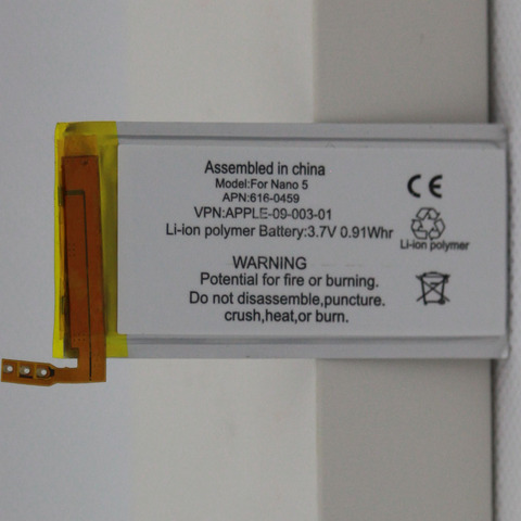 ISUNOO Brand New High Quality 616-0459 Li-ion build-in Battery Replacement for iPod Nano 5 5th Gen with Tools ► Photo 1/1
