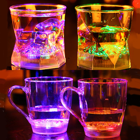 Luminous Cup Lighting Up with Water Cups Liquid Induction Flash Cup for Party Decorations Liquid Juice beer Cup Container mug ► Photo 1/1