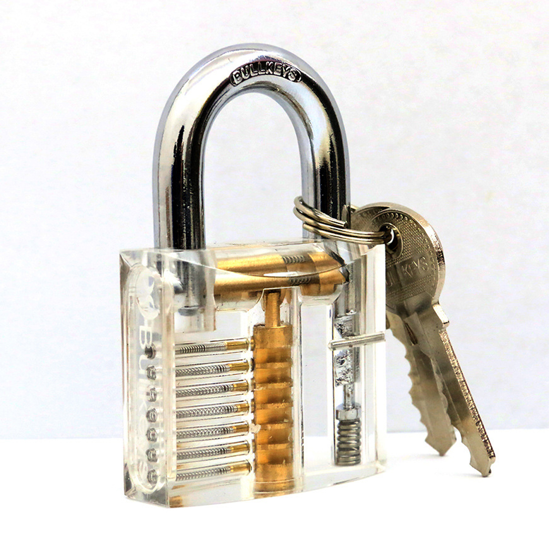 5pcs Transparent Visible Cutaway Practice Padlock Training Skill For Locksmith 