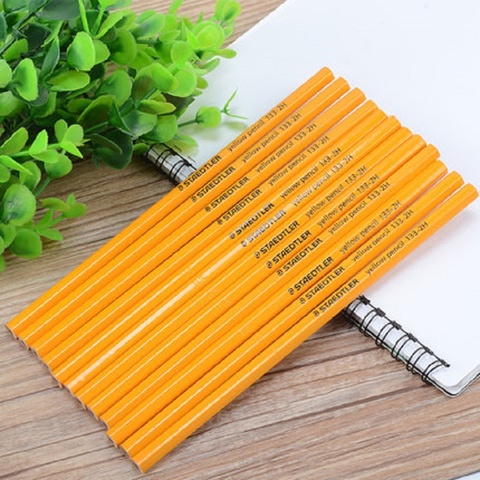 STAEDTLER model number 133 yellow rod pencil 2B 2H HB exam office pencils pupil pencils 36pcs/lot ► Photo 1/3