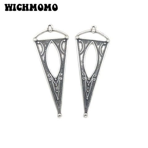 New 67*25mm 2pieces/bag Cute Romantic Silver Large Pointed Cone Zinc Alloy Charms Pendants Diy Necklaces Bracelets Accessories ► Photo 1/1