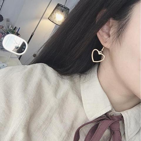 2017 New Hollow Geometry Earrings Heart Sweet Gold Love Earrings Women Gifts Jewelry Orecchini Brincos Pendientes Oorbellen ► Photo 1/6