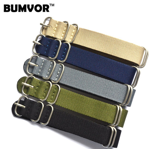 New Arrival 5 Ring Watchband Military Quality Nylon ZULU NATO 18mm 20mm 22mm 24mm G10 Watch Strap Multiple color selection ► Photo 1/5