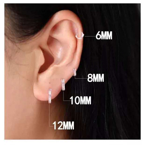 925 Sterling Silver Spiral Double Hoop Earrings For Women Mini Small Hoop Earrings Ear Bone Buckle Round Circle Earrings Hoops ► Photo 1/6