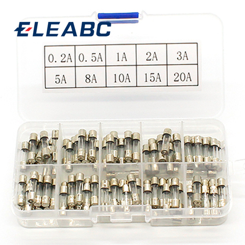 10Pcs 5x20mm Fast Quick Blow Glass Tube Fuse Assorted Kit Fast Blow Glass Fuses
