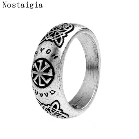 Vintage Slavic Kolovrat men amulet Ring norse viking Rune pagan jewelry Norde Vigisr Men's Ring Large Size Drop Shipping  ► Photo 1/1