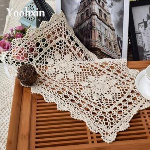 New Lace cotton table place mat pad cloth crochet placemat cup mug coaster Handmade Christmas doily kitchen New Year 2022 decor ► Photo 1/6