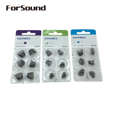 Original Siemens Signia Pack of 6 Click Sleeve Closed Open Fit Vented Ear Tip Dome for Click CIC, Click ITC and RIC hearing aid ► Photo 1/6