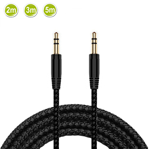 2/3/5m Male to Male 3.5mm Jack AUX Audio Stereo Headphone Extension Cable 3.5 mm Auxiliary Cord for iPhone Earphone Car Speaker ► Photo 1/6